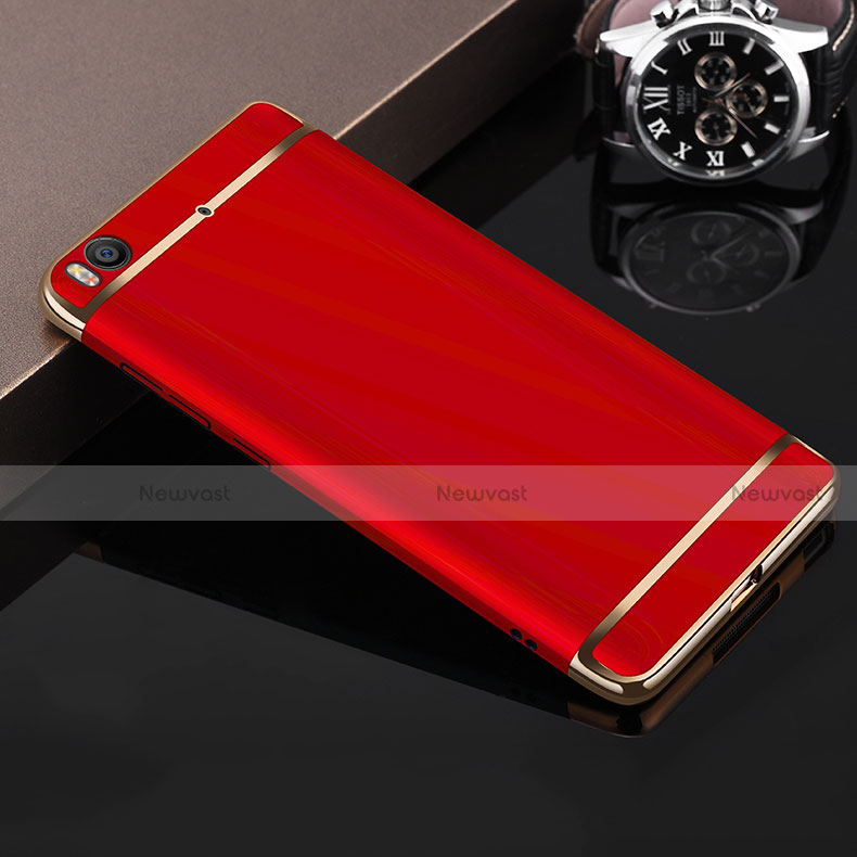 Luxury Metal Frame and Plastic Back Cover for Xiaomi Mi 5S 4G Red