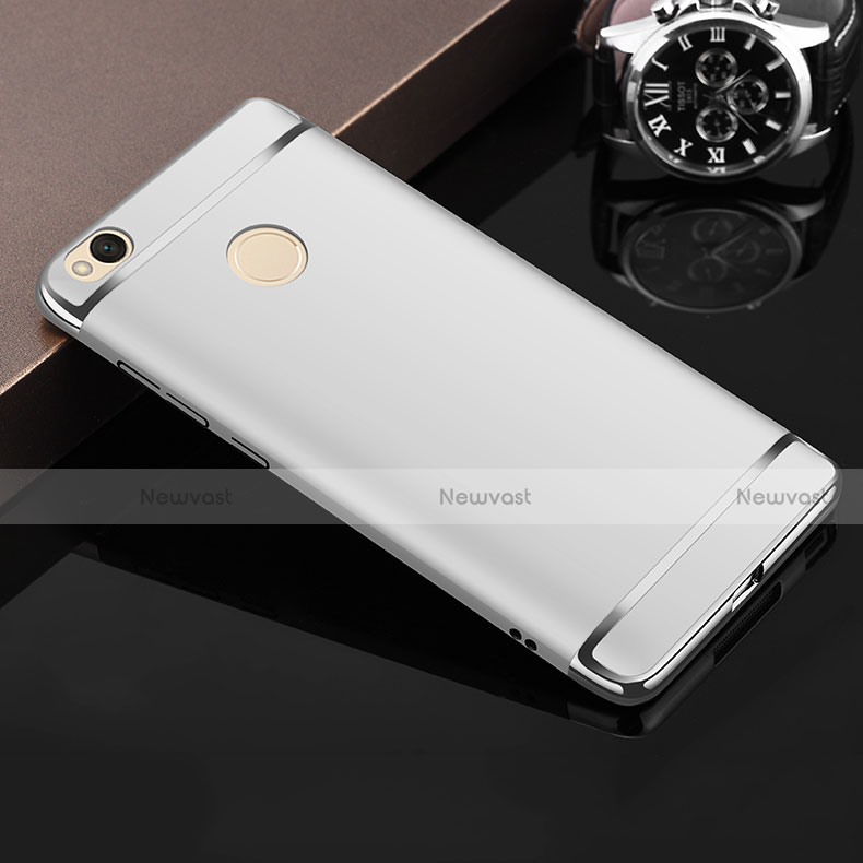 Luxury Metal Frame and Plastic Back Cover for Xiaomi Redmi 4X Silver