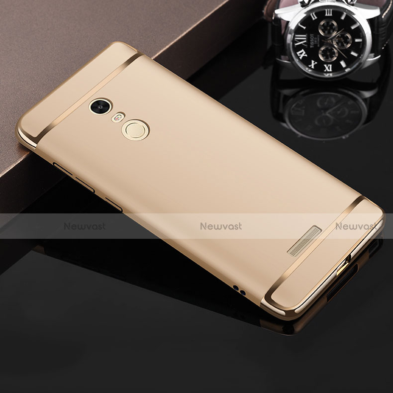 Luxury Metal Frame and Plastic Back Cover for Xiaomi Redmi Note 3 Gold