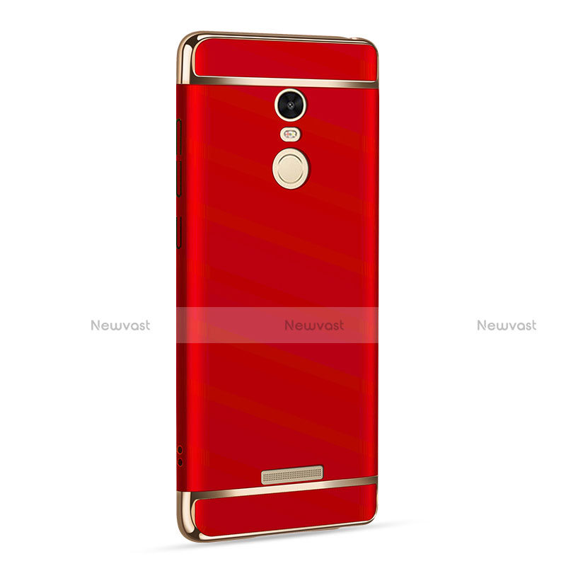 Luxury Metal Frame and Plastic Back Cover for Xiaomi Redmi Note 3 MediaTek Red