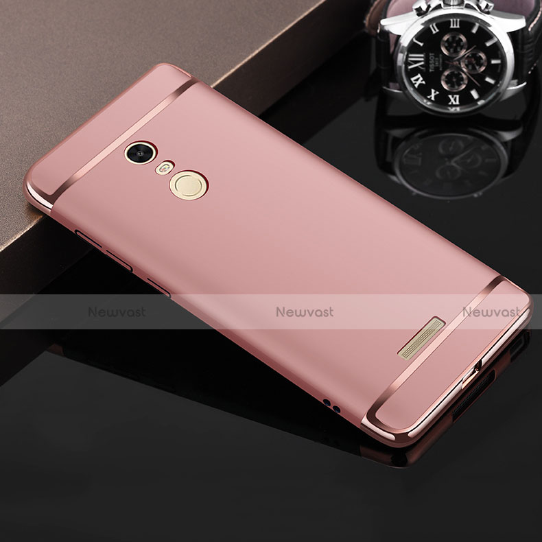 Luxury Metal Frame and Plastic Back Cover for Xiaomi Redmi Note 3 MediaTek Rose Gold