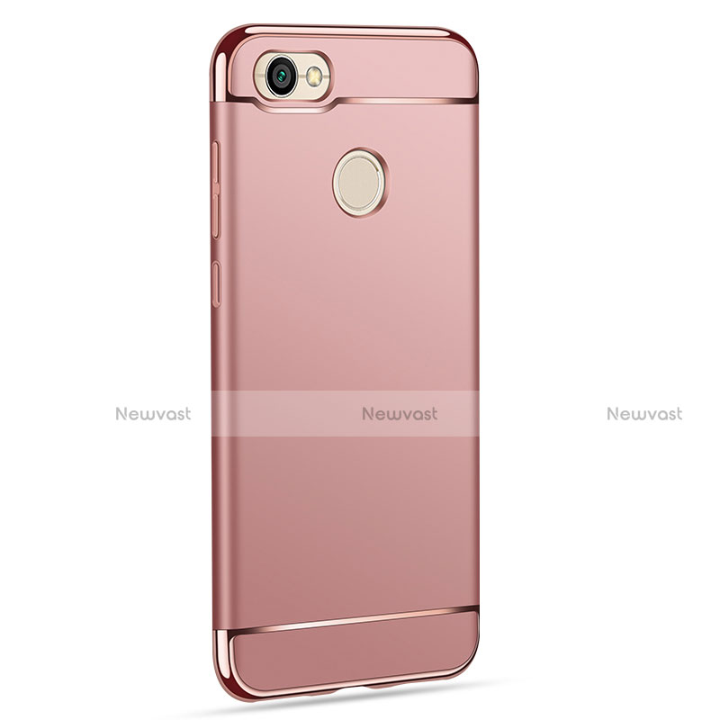 Luxury Metal Frame and Plastic Back Cover for Xiaomi Redmi Note 5A High Edition Rose Gold