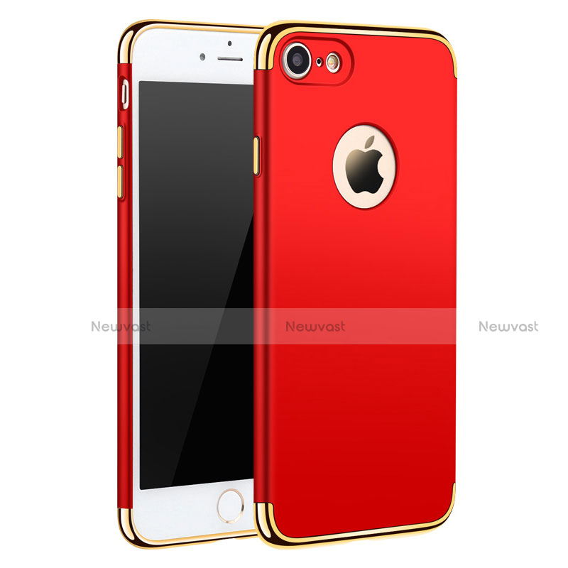 Luxury Metal Frame and Plastic Back Cover M01 for Apple iPhone 7 Red