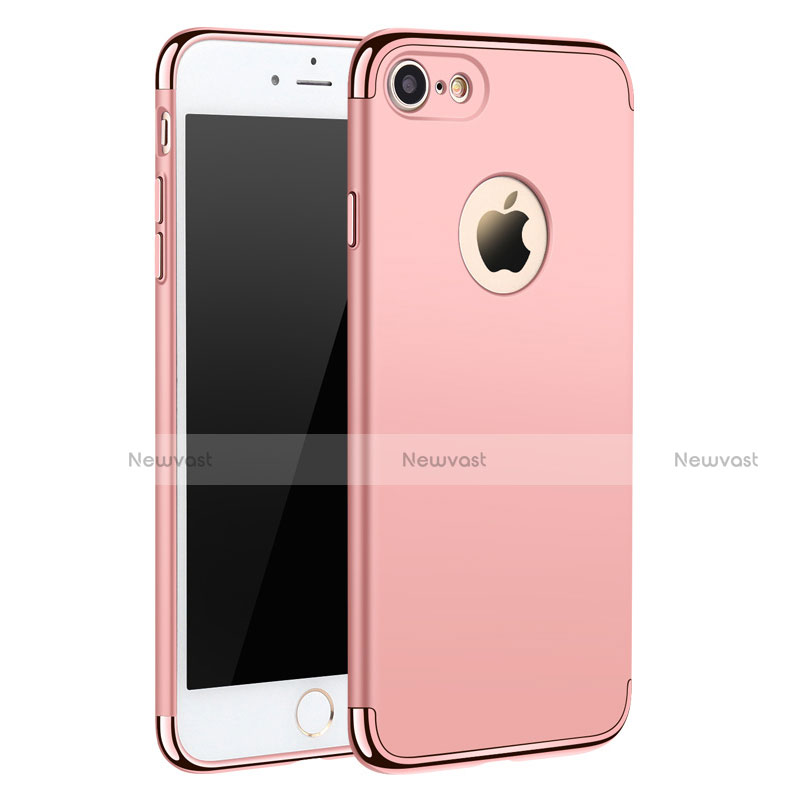 Luxury Metal Frame and Plastic Back Cover M01 for Apple iPhone 8 Rose Gold