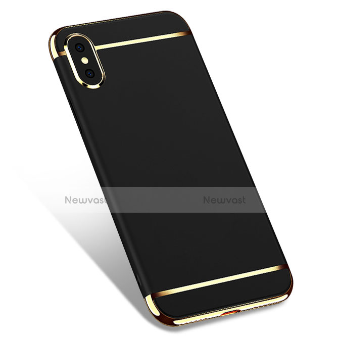 Luxury Metal Frame and Plastic Back Cover M01 for Apple iPhone X Black