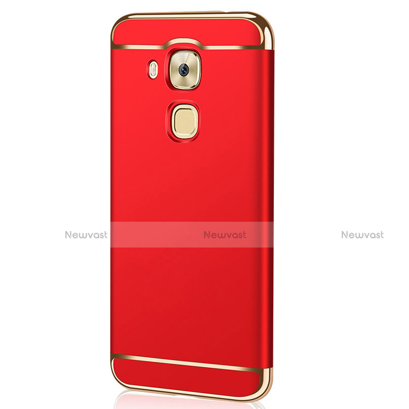 Luxury Metal Frame and Plastic Back Cover M01 for Huawei G9 Plus Red