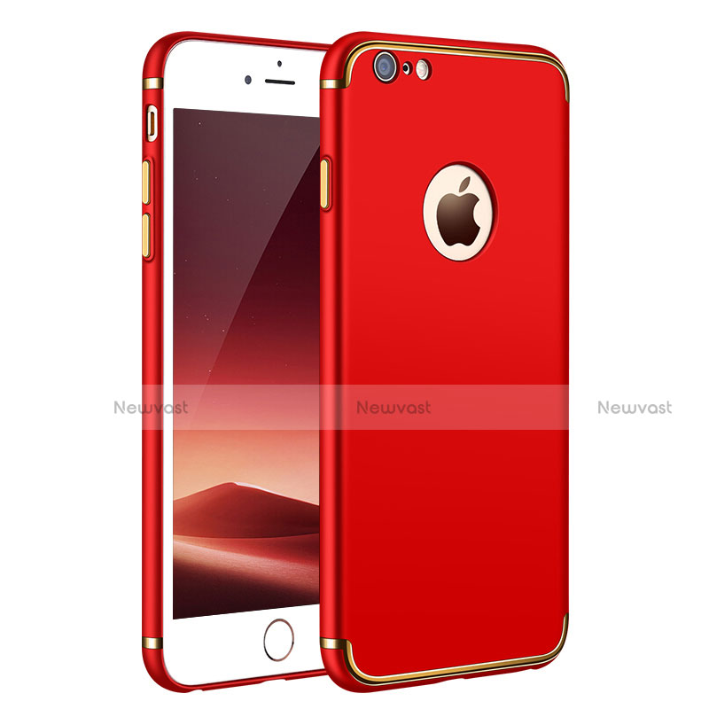 Luxury Metal Frame and Plastic Back Cover M02 for Apple iPhone 6 Red