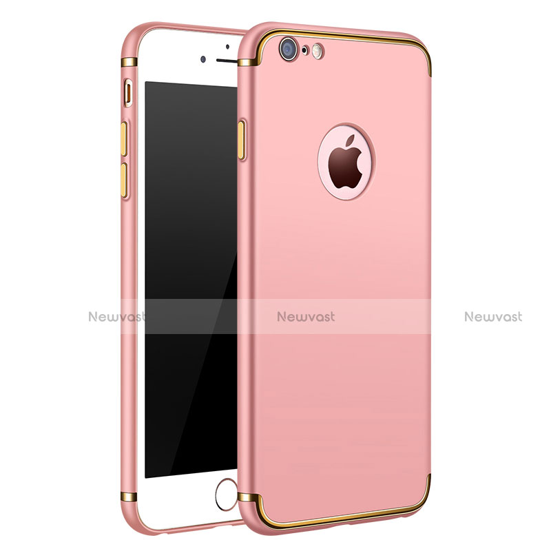 Luxury Metal Frame and Plastic Back Cover M02 for Apple iPhone 6 Rose Gold