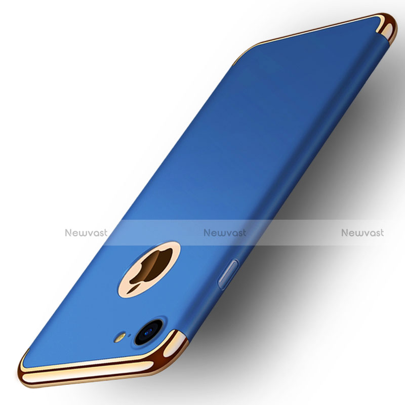 Luxury Metal Frame and Plastic Back Cover M02 for Apple iPhone 7 Blue