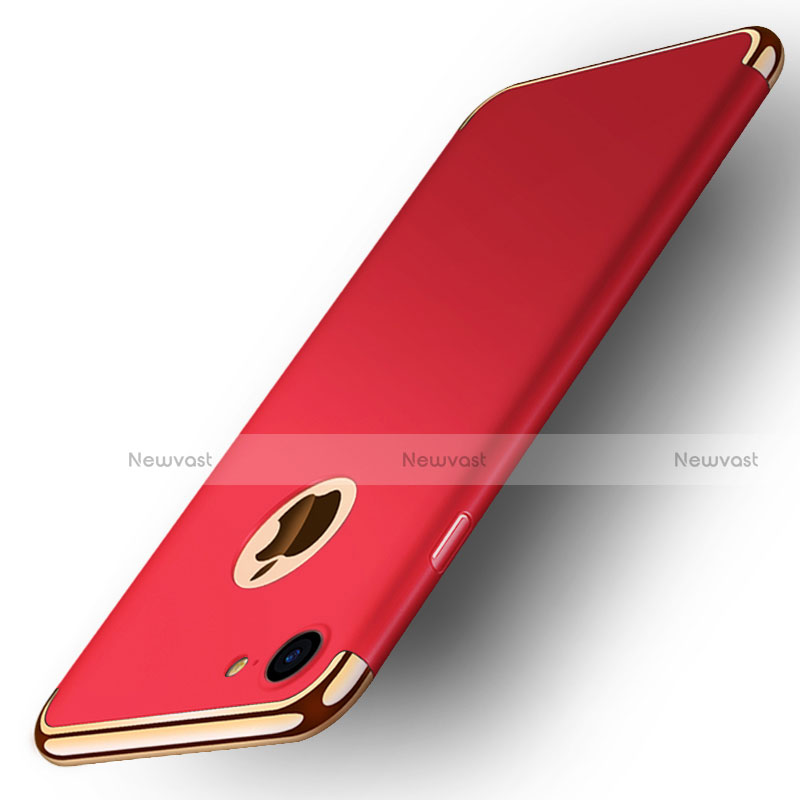 Luxury Metal Frame and Plastic Back Cover M02 for Apple iPhone 7 Red