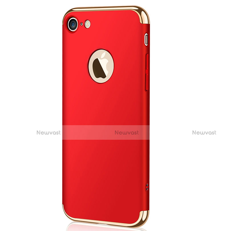 Luxury Metal Frame and Plastic Back Cover M02 for Apple iPhone 7 Red