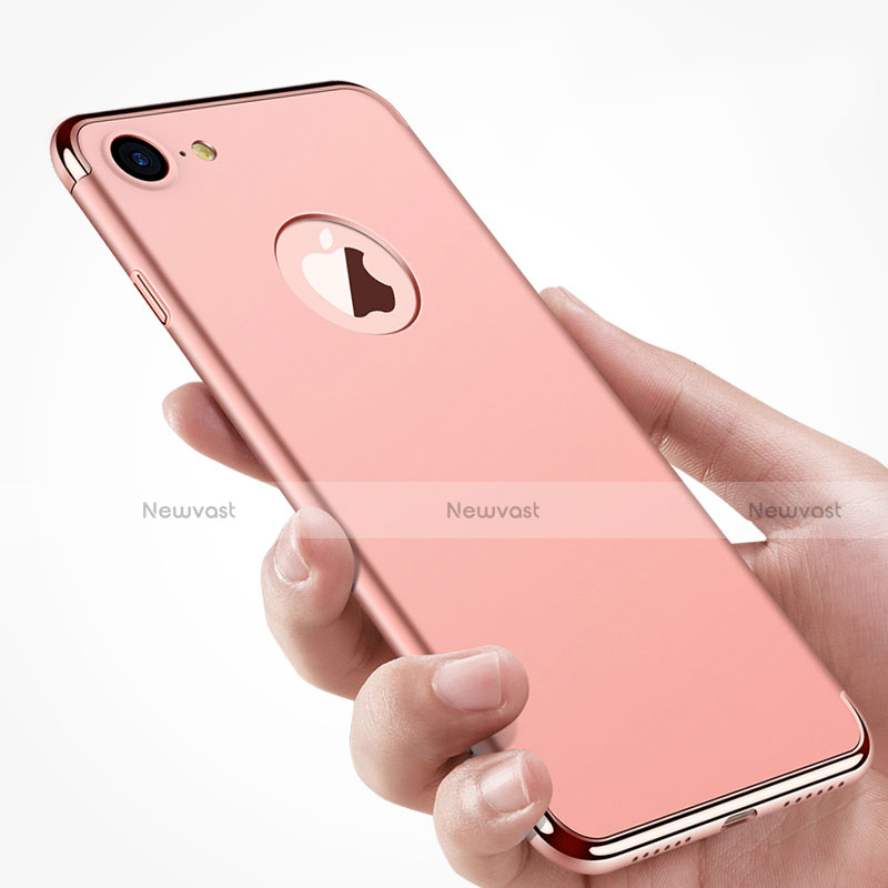 Luxury Metal Frame and Plastic Back Cover M02 for Apple iPhone 8 Rose Gold