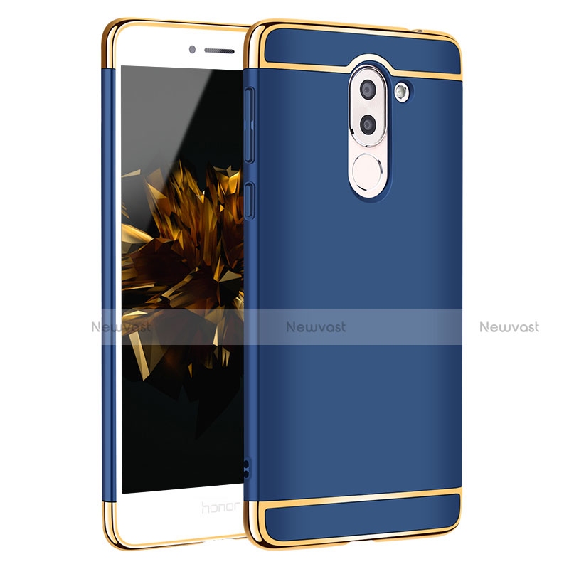 Luxury Metal Frame and Plastic Back Cover M02 for Huawei Honor 6X Blue