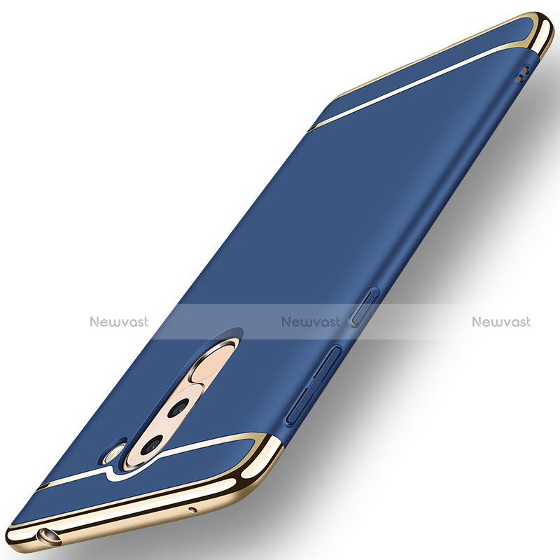 Luxury Metal Frame and Plastic Back Cover M02 for Huawei Honor 6X Blue