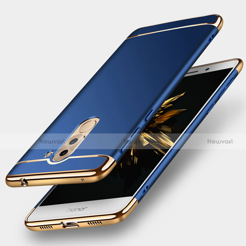 Luxury Metal Frame and Plastic Back Cover M02 for Huawei Honor 6X Pro Blue