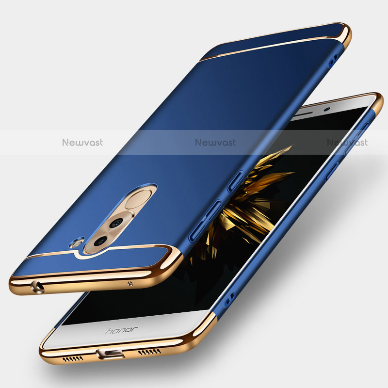 Luxury Metal Frame and Plastic Back Cover M02 for Huawei Mate 9 Lite Blue