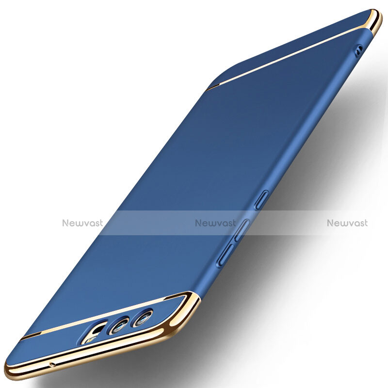 Luxury Metal Frame and Plastic Back Cover M02 for Huawei P10 Blue