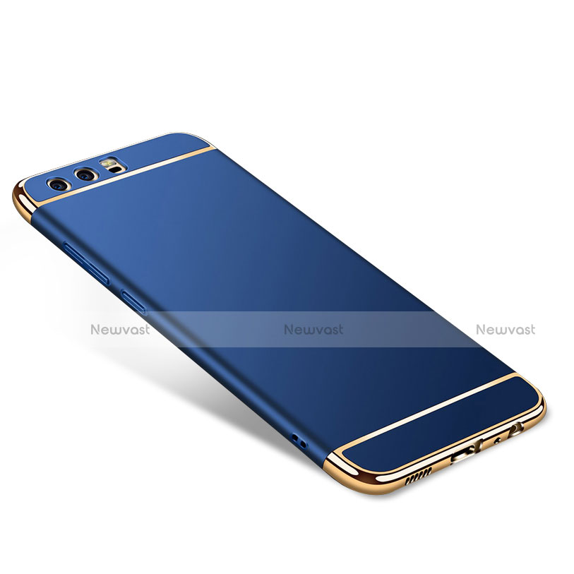 Luxury Metal Frame and Plastic Back Cover M02 for Huawei P10 Blue