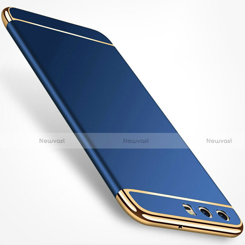 Luxury Metal Frame and Plastic Back Cover M02 for Huawei P10 Blue