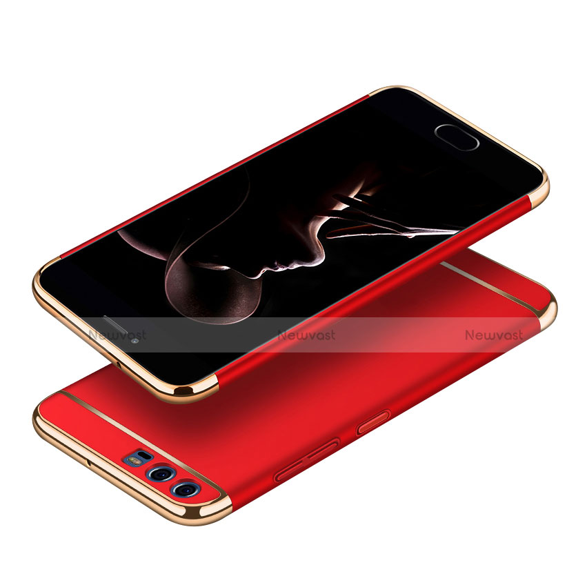 Luxury Metal Frame and Plastic Back Cover M02 for Huawei P10 Red