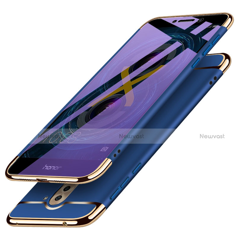 Luxury Metal Frame and Plastic Back Cover M03 for Huawei Honor 6X Blue