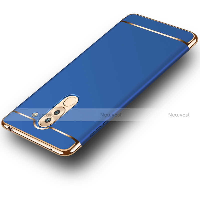 Luxury Metal Frame and Plastic Back Cover M03 for Huawei Honor 6X Pro Blue