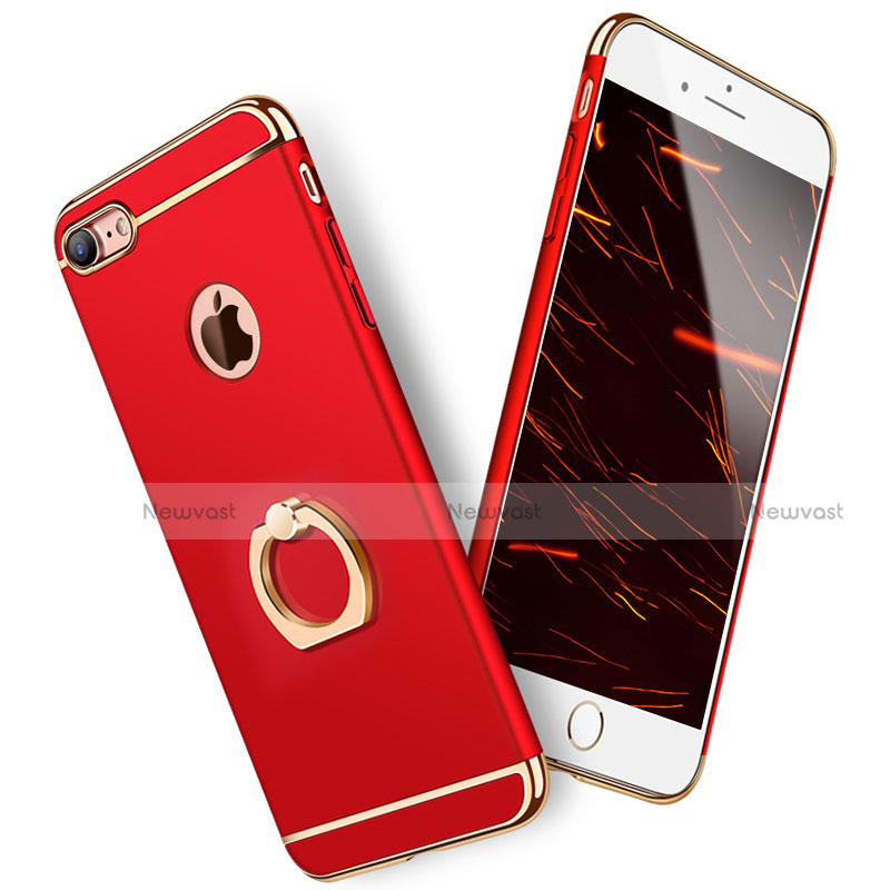 Luxury Metal Frame and Plastic Back Cover with Finger Ring Stand A01 for Apple iPhone 7