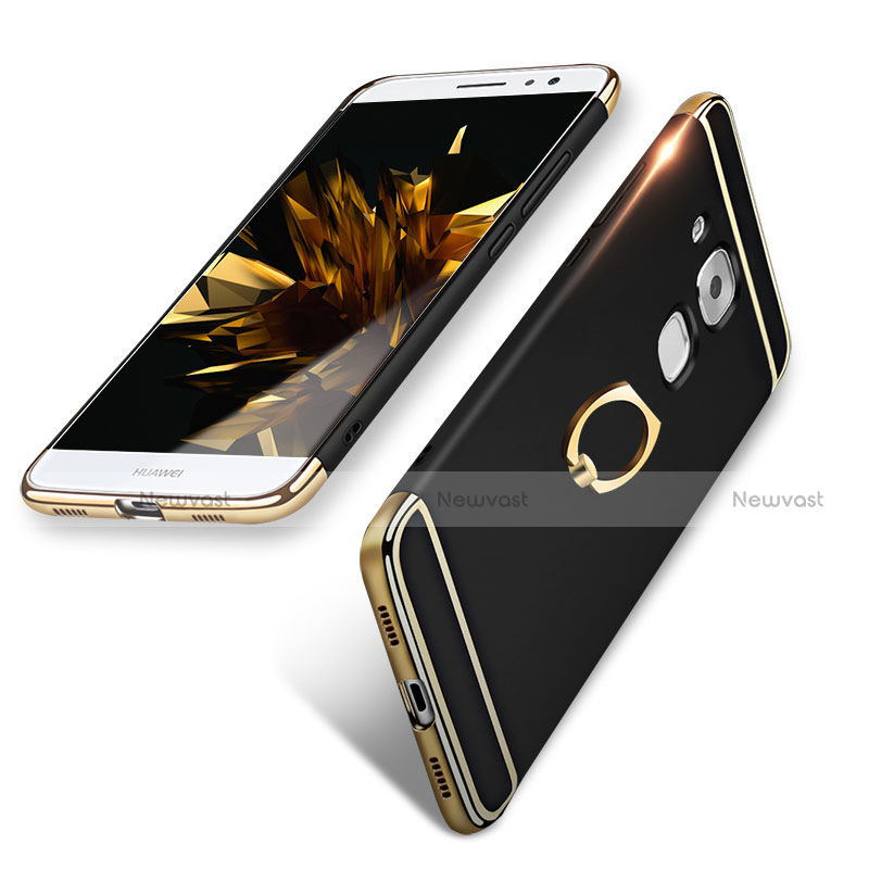 Luxury Metal Frame and Plastic Back Cover with Finger Ring Stand A01 for Huawei G9 Plus