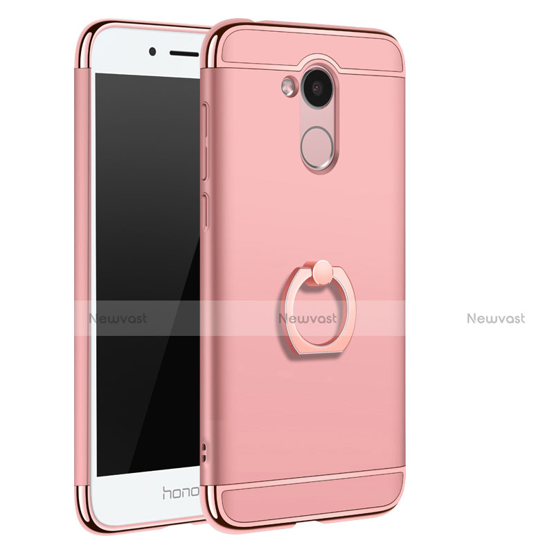 Luxury Metal Frame and Plastic Back Cover with Finger Ring Stand A01 for Huawei Honor 6A Rose Gold