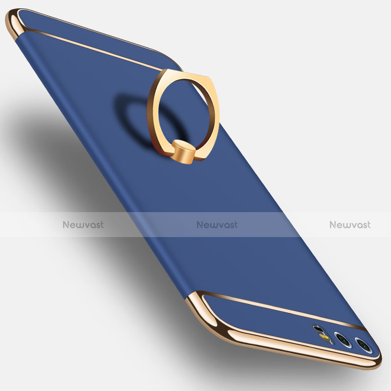 Luxury Metal Frame and Plastic Back Cover with Finger Ring Stand A01 for Huawei Honor 9 Premium