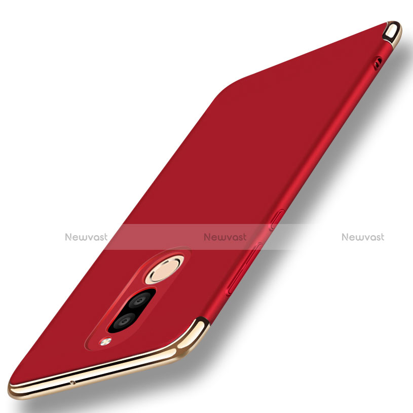 Luxury Metal Frame and Plastic Back Cover with Finger Ring Stand A01 for Huawei Maimang 6 Red