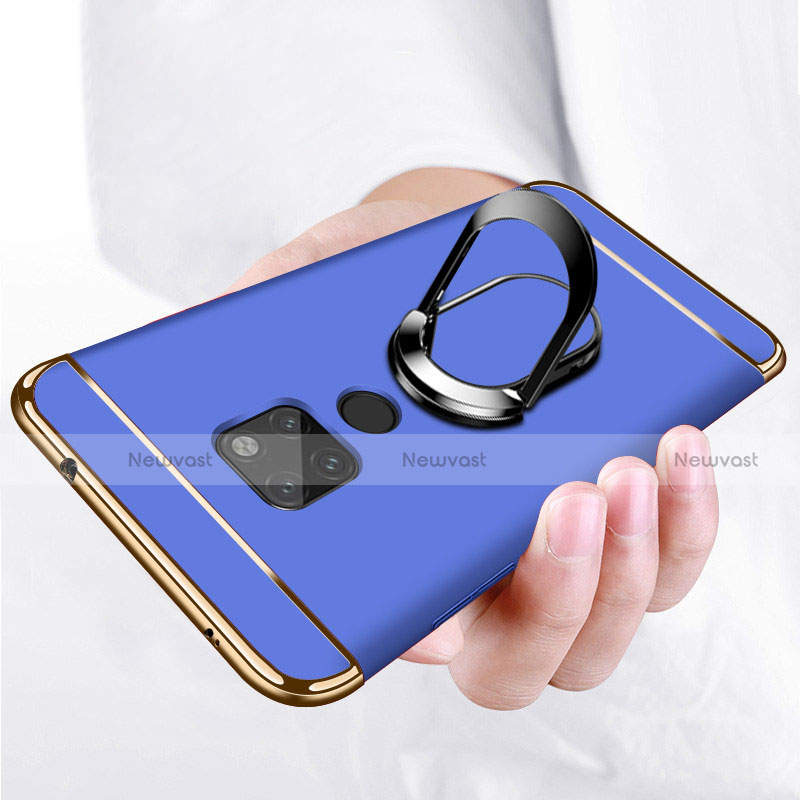 Luxury Metal Frame and Plastic Back Cover with Finger Ring Stand A01 for Huawei Mate 20