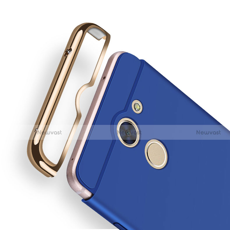 Luxury Metal Frame and Plastic Back Cover with Finger Ring Stand A01 for Huawei Y7 Prime