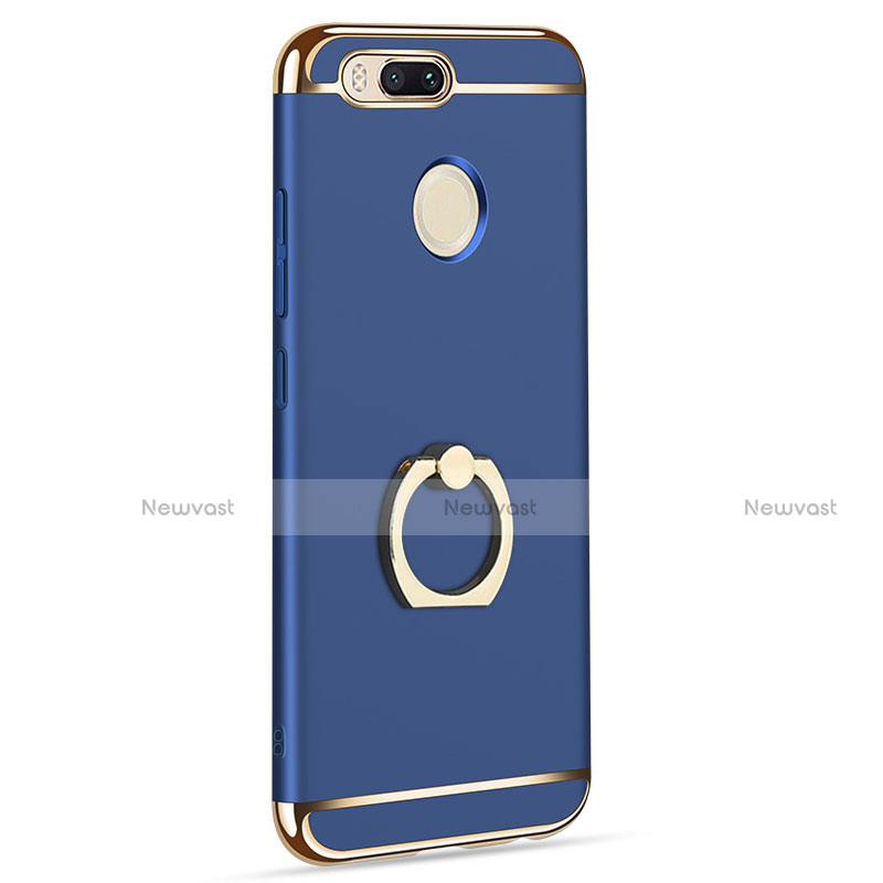 Luxury Metal Frame and Plastic Back Cover with Finger Ring Stand A01 for Xiaomi Mi A1