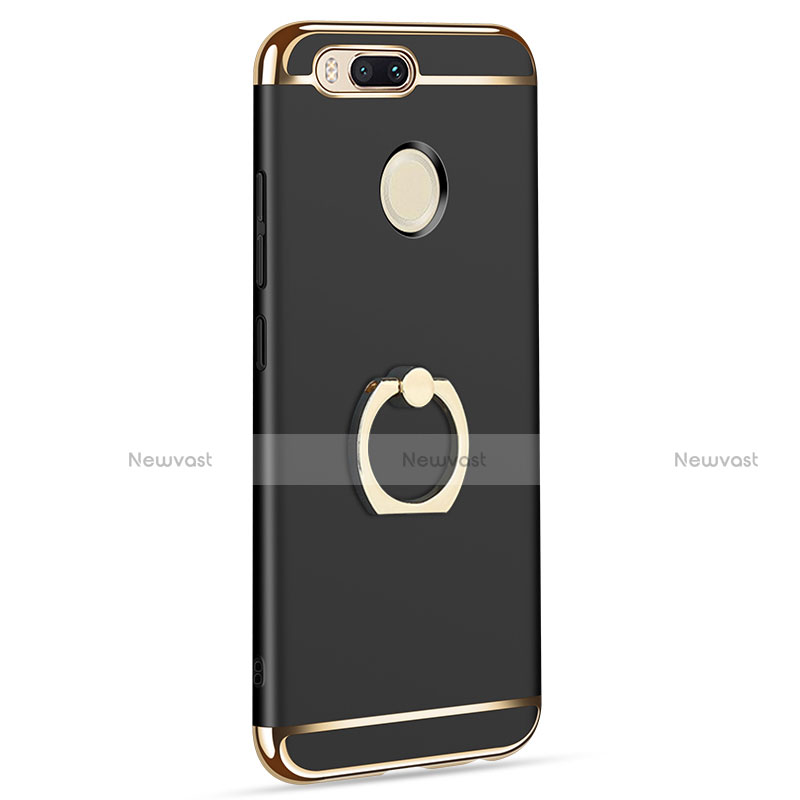 Luxury Metal Frame and Plastic Back Cover with Finger Ring Stand A01 for Xiaomi Mi A1