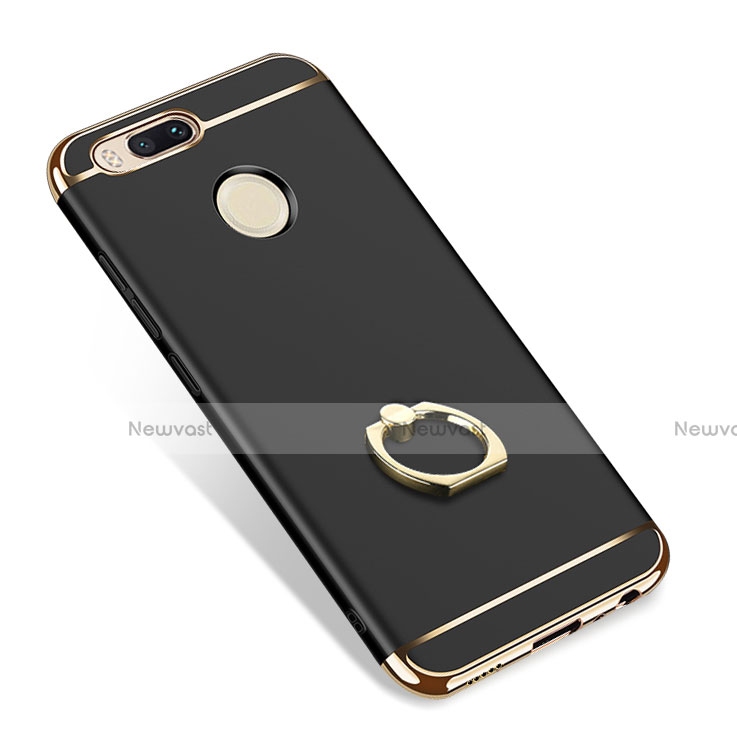 Luxury Metal Frame and Plastic Back Cover with Finger Ring Stand A01 for Xiaomi Mi A1