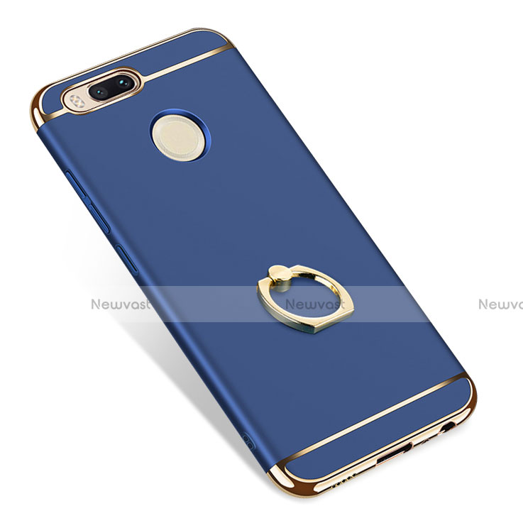 Luxury Metal Frame and Plastic Back Cover with Finger Ring Stand A01 for Xiaomi Mi A1