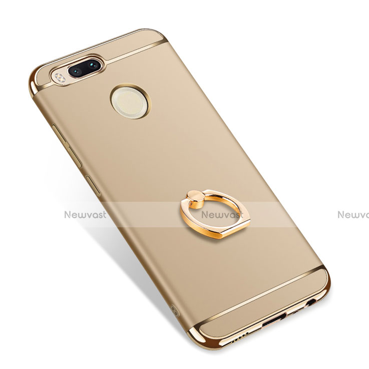 Luxury Metal Frame and Plastic Back Cover with Finger Ring Stand A01 for Xiaomi Mi A1