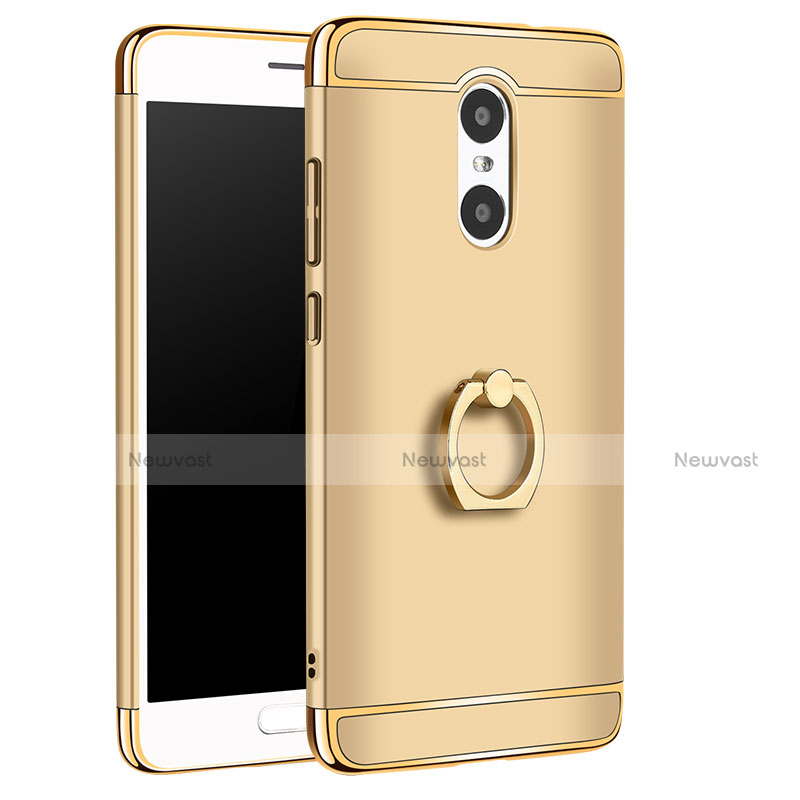 Luxury Metal Frame and Plastic Back Cover with Finger Ring Stand A01 for Xiaomi Redmi Pro Gold