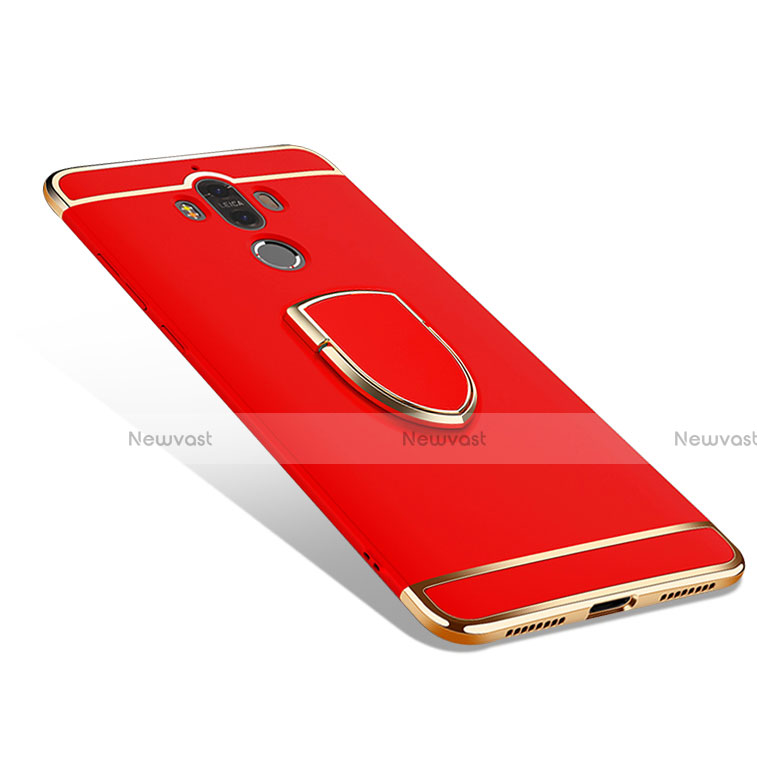 Luxury Metal Frame and Plastic Back Cover with Finger Ring Stand A02 for Huawei Mate 9