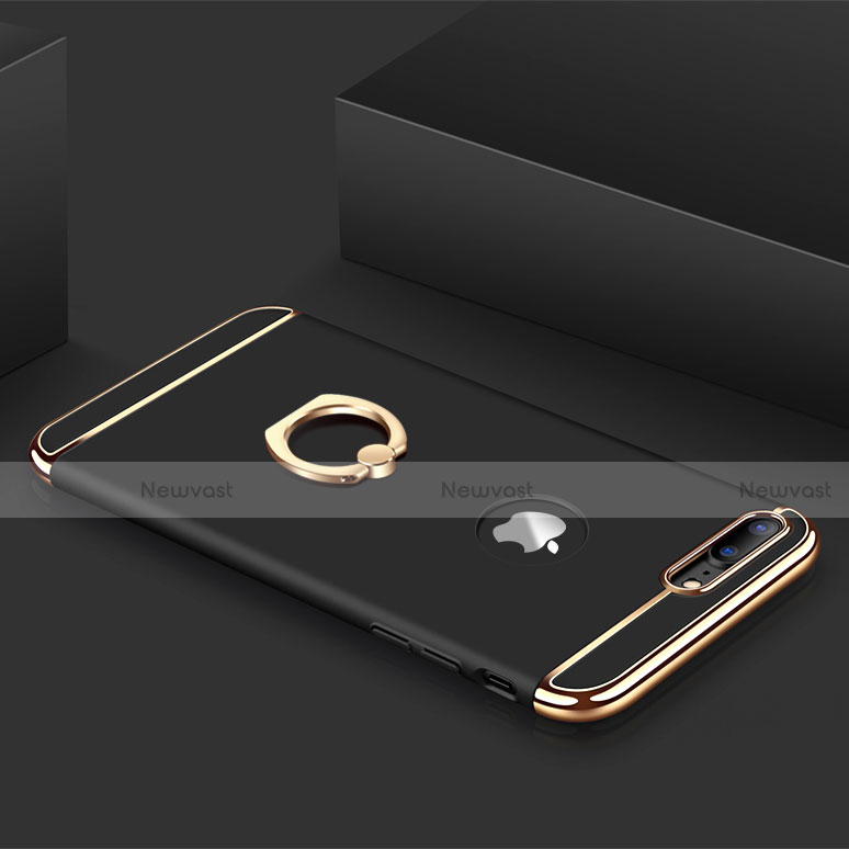 Luxury Metal Frame and Plastic Back Cover with Finger Ring Stand A05 for Apple iPhone 7 Plus