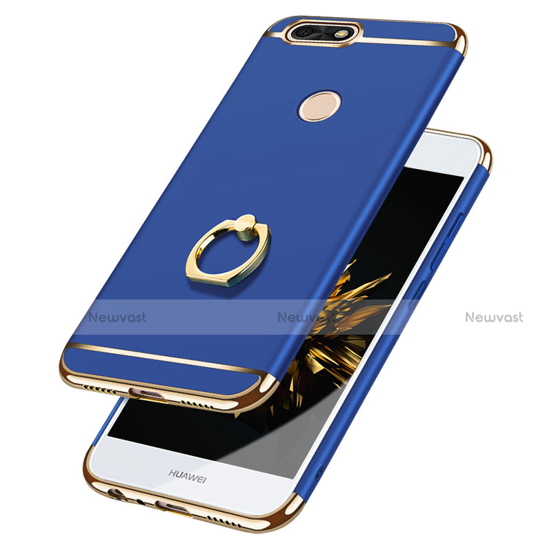 Luxury Metal Frame and Plastic Back Cover with Finger Ring Stand A06 for Huawei Enjoy 7