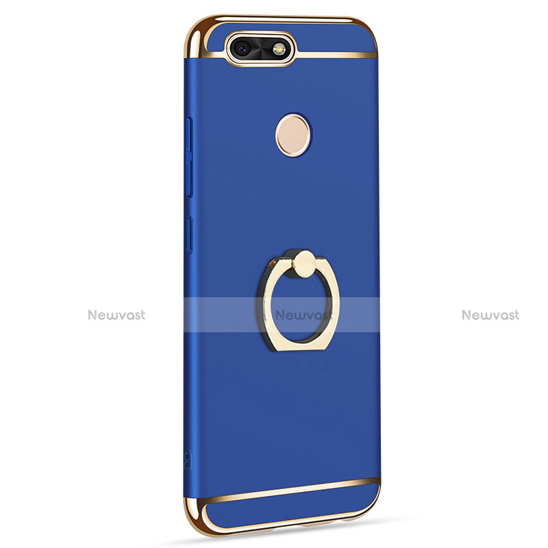 Luxury Metal Frame and Plastic Back Cover with Finger Ring Stand A06 for Huawei Enjoy 7