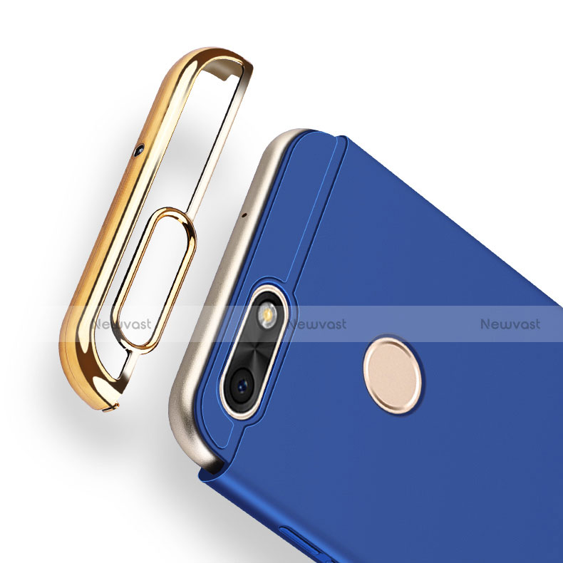 Luxury Metal Frame and Plastic Back Cover with Finger Ring Stand A06 for Huawei Enjoy 7