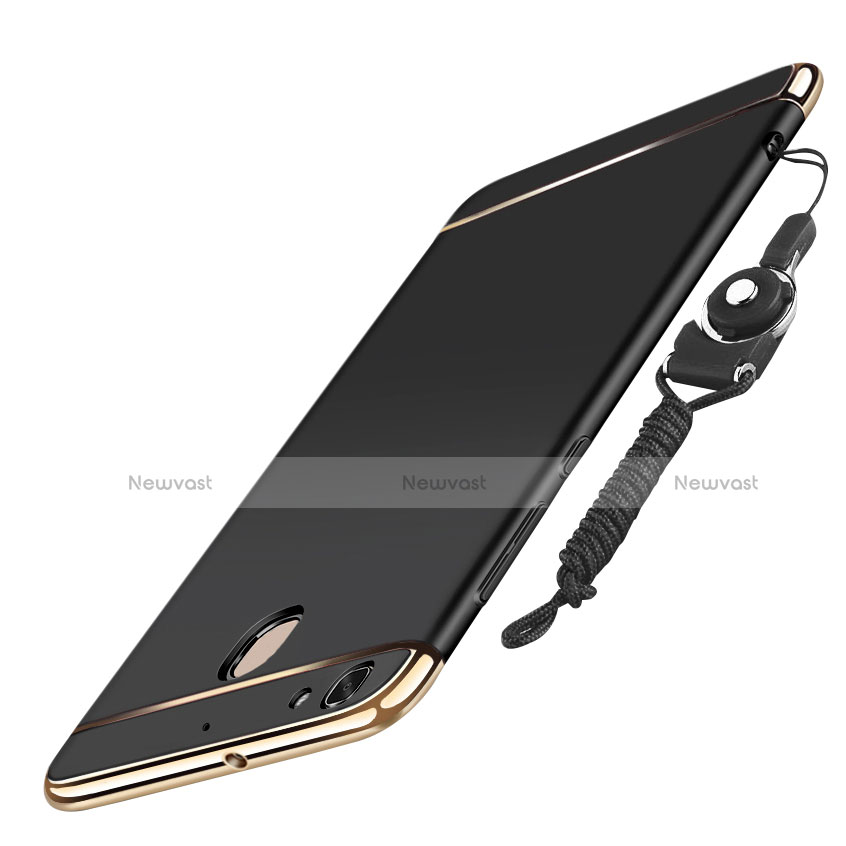 Luxury Metal Frame and Plastic Back Cover with Lanyard for Huawei P8 Lite Smart