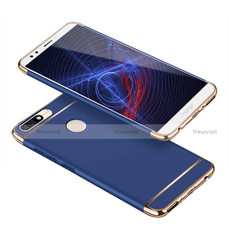 Luxury Metal Frame and Plastic Back Cover with Lanyard for Huawei Y7 (2018)