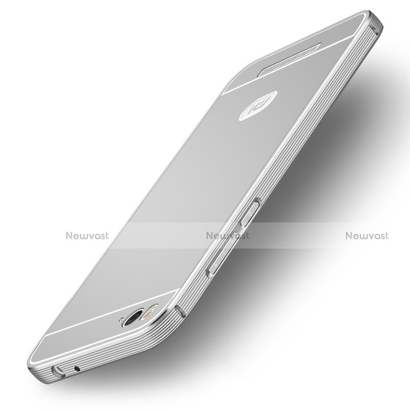 Luxury Metal Frame and Silicone Back Cover Case M01 for Xiaomi Mi 4C