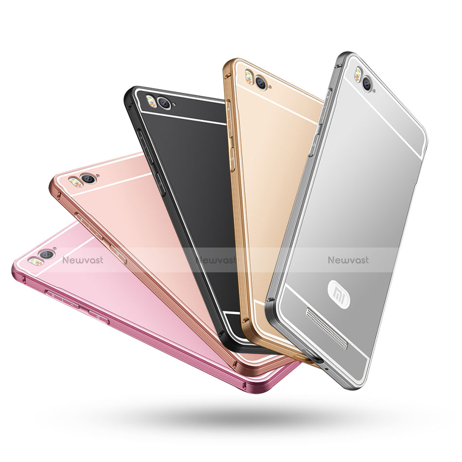 Luxury Metal Frame and Silicone Back Cover Case M01 for Xiaomi Mi 4C