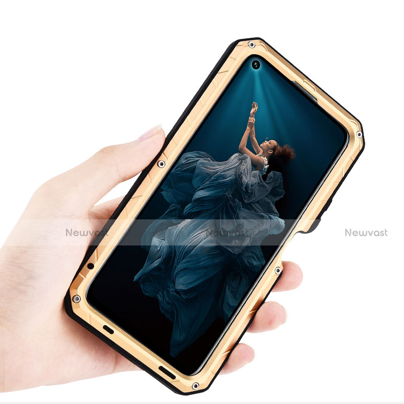 Luxury Metal Frame and Silicone Back Cover Case T01 for Huawei Honor 20 Pro