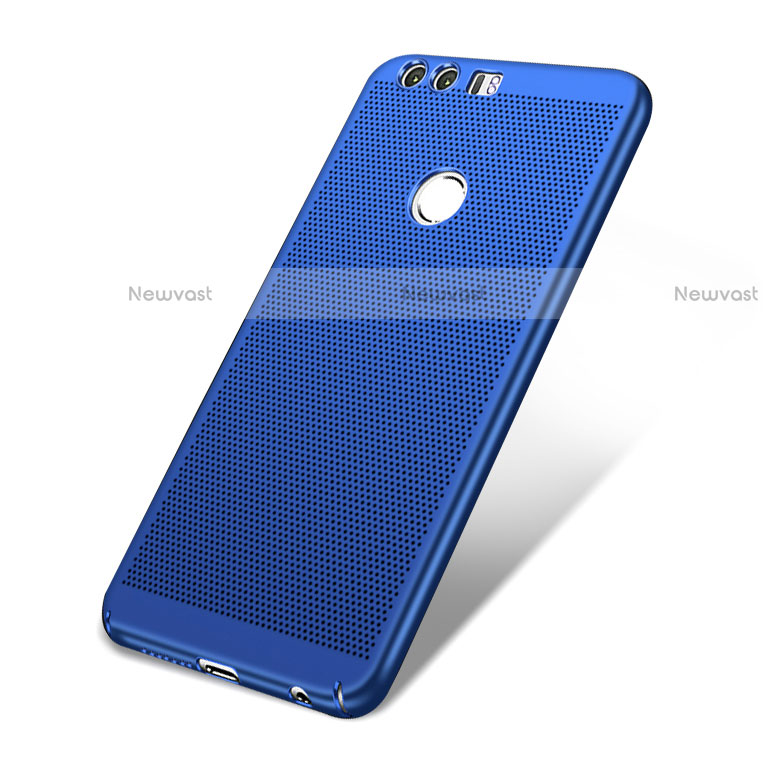 Mesh Hole Hard Rigid Case Back Cover for Huawei Honor 8 Blue